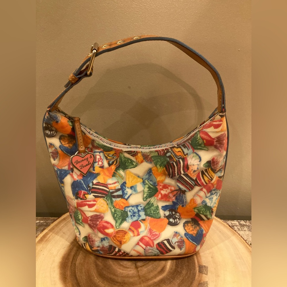 Dooney and Bourke Y2K Candy Bucket Bag on Off White HOBO Rare Hard‎ To Find - Picture 11 of 11